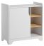 Commode Majvi 01 avec meuble à langer, couleur : blanc / chêne - Dimensions : 90 x 89 x 76 cm (H x L x P)