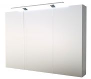 Salle de bain - Armoire de toilette Nadiad 18, couleur : blanc brillant - 70 x 100 x 14 cm (H x L x P)