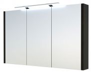 Salle de bain - Armoire de toilette Bidar 32, couleur : chêne noir - 65 x 110 x 12 cm (H x L x P)