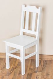 Chaise en bois de pin massif, laqué blanc Junco 248 - 91 x 35 x 44 cm (H x L x P)