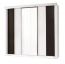 Armoire à portes coulissantes / armoire "Patras" Blanc - Dimensions : 210 x 221 x 77 cm (H x L x P)