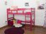 Lit d'enfant / mezzanine "Easy Premium Line" K14/n, hêtre massif rose - Dimensions : 90 x 190 cm