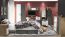 Chambre d'adolescents - Table de nuit Sallingsund 11, couleur : chêne / blanc - Dimensions : 55 x 40 x 40 cm (h x l x p), avec 1 porte et 2 compartiments