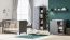 Majvi 01 commode avec meuble à langer, couleur : gris / chêne - Dimensions : 90 x 89 x 76 cm (H x L x P)