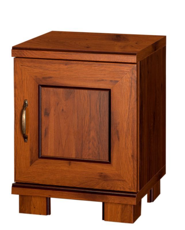 Table de chevet Dahra 16, couleur : brun chêne - 54 x 40 x 40 cm (h x l x p)
