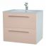 Meuble lavabo Bijapur 15, couleur : beige brillant - 50 x 62 x 47 cm (H x L x P)