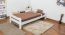 Lit simple / lit d'appoint en bois de pin massif, laqué blanc A11, avec sommier à lattes - dimension 90 x 200 cm