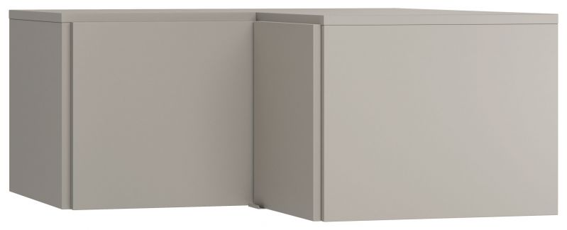 Supplément pour armoire d'angle Bentos 14, couleur : gris - Dimensions : 45 x 102 x 104 cm (H x L x P)