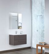 Meubles de salle de bains - Set K Salem, 2 pièces y compris lavabo / évier, couleur : chêne gris foncé