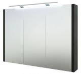 Salle de bain - Armoire de toilette Bidar 23, couleur : chêne noir - 65 x 90 x 12 cm (H x L x P)