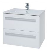 Meuble lavabo Bidar 37, couleur : blanc brillant - 50 x 62 x 45 cm (H x L x P)