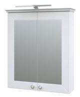 Salle de bain - Armoire de toilette Dindigul 02, couleur : blanc mat - 73 x 64 x 17 cm (H x L x P)