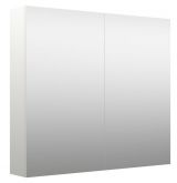 Salle de bain - Armoire de toilette Purina 03, couleur : blanc mat - 70 x 80 x 14 cm (H x L x P)
