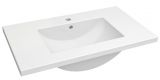 Salle de bain - lavabo Bokaro 02, couleur : blanc - 18 x 82 x 47 cm (H x L x P)
