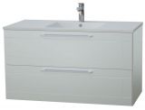 Meuble lavabo Eluru 09, couleur : blanc brillant - 50 x 92 x 47 cm (H x L x P)