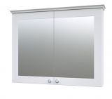 Salle de bain - Armoire de toilette Dindigul 05, couleur : blanc mat - 73 x 94 x 17 cm (H x L x P)