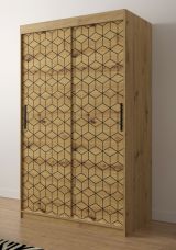 Armoire sobre à cinq casiers Dom 43, Couleur : Chêne Artisan - Dimensions - Dimensions : 200 x 120 x 62 cm (H x L x P), avec cinq casiers