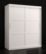 Armoire simple à cinq casiers Liskamm 09, Couleur : Blanc mat - Dimensions : 200 x 150 x 62 cm (h x l x p), avec grand espace de rangement