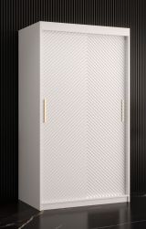 Armoire étroite à cinq casiers Balmenhorn 01, Couleur : Blanc mat - Dimensions : 200 x 100 x 62 cm (h x l x p), avec grand espace de rangement