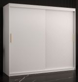 Armoire moderne Balmenhorn 17, Couleur : Blanc mat - Dimensions : 200 x 200 x 62 cm (h x l x p), avec 10 compartiments et deux tringles à vêtements