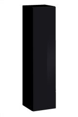 Armoire suspendue Fardalen 06, Couleur : Noir - dimensions : 120 x 30 x 30 cm (h x l x p), avec push-to-open