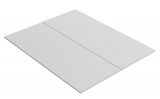 Plaque de sol pour lit double, en 2 parties, Couleur : Blanc - Dimensions : 82,20 x 204 cm (l x L)
