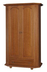 Armoire à portes battantes / armoire "Vranje" 28, Couleur : Noyer - Dimensions : 197 x 121 x 61 cm (h x l x p)
