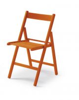 Chaise pliante Maridi 228, Couleur : Orange 79 x 48 x 43 cm (H x L x P)