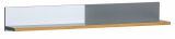 Etagère suspendue / étagère murale Caranx 9, couleur : blanc / chêne / anthracite - 16 x 120 x 18 cm (H x L x P)