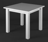 Table de salle à manger en pin blanc massif Lagopus 21 - Dimensions : 80 x 60 cm (L x P)