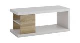 Table basse Ruma 10, couleur : chêne Sonoma / blanc - Dimensions : 41 x 100 x 60 cm (H x L x P)