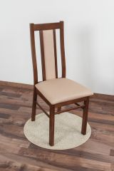 Chaise Sentis 23, couleur : brun foncé / beige Rembourrage - 100 x 42 x 41 cm (H x L x P)