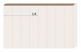Cadre supérieur pour armoire à portes battantes Gataivai / armoire et modules d'extension, couleur : Noyer - Largeur : 182 cm