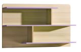 Chambre des jeunes - Étagère suspendue Dennis 08, couleur : violet cendré - Dimensions : 65 x 110 x 22 cm (h x l x p)