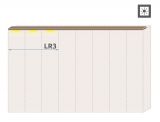 Cadre supérieur à LED pour armoire à portes battantes Gataivai / armoire et modules d'extension, Couleur : Noyer - Largeur : 137 cm