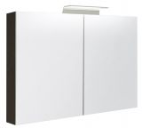 Salle de bain - Armoire de toilette Belgaum 25, couleur : chêne noir - 70 x 100 x 13 cm (h x l x p)