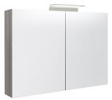 Salle de bain - Armoire de toilette Belgaum 27, couleur : gris cendre - 70 x 100 x 13 cm (h x l x p)