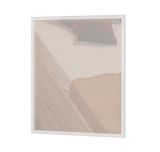 Miroir Lepa 23, couleur : blanc - Dimensions : 87 x 79 x 2 cm (H x L x P)