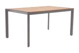 Table de salle à manger Atlanta en aluminium - Couleur aluminium : aluminium gris - Longueur : 1480 mm, Largeur : 900 mm, Hauteur : 720 mm