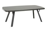 Table de salle à manger Detroit en aluminium - Couleur aluminium : Anthracite - Longueur : 2000 mm, Largeur : 1000 mm, Hauteur : 720 mm