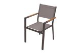 Fauteuil de jardin San Francisco Aluminium - Couleur aluminium : Anthracite, Revêtement chaise : gris foncé - profondeur : 590 mm, largeur : 560 mm, hauteur : 860 mm