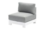 Fauteuil lounge London en aluminium - Couleur : blanc, Dimensions : 770 x 840 x 670 mm