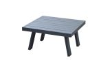 Table basse carrée Lisbonne en aluminium - Couleur : Anthracite, Dimensions : 710 x 710 x 380 mm
