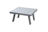 Table basse carrée Lisbonne en aluminium - Couleur : aluminium gris, Dimensions : 710 x 710 x 380 mm