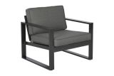 Chaise de jardin Madrid en aluminium - Couleur : Anthracite, profondeur : 780 mm, largeur : 850 mm, hauteur : 700 mm, hauteur d'assise : 330 mm