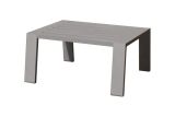 Table basse Naples en aluminium - Couleur : aluminium gris. longueur : 530 mm, largeur : 530 mm, hauteur : 280 mm