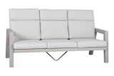 Canapé lounge 3 places Verona en aluminium - Couleur : aluminium gris, largeur : 1940 mm, profondeur : 876 mm, hauteur : 965 mm, hauteur d'assise : 330 mm