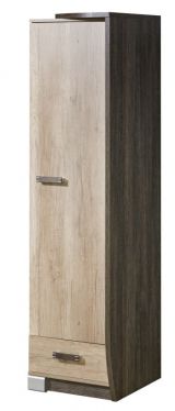 Armoire à portes battantes / armoire Sichling 17, cadre à droite, couleur : brun chêne - Dimensions : 193 x 50 x 58 cm (H x L x P)