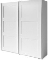 Armoire à portes coulissantes Argos, Couleur : Blanc - Dimensions : 218 x 200 x 65 cm (H x L x P)