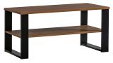 Table basse Trevalli 9, Couleur : Noyer / Noir - Dimensions : 100 x 56 x 49 cm (l x p x h)